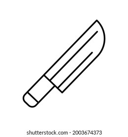icono de la navaja de línea con fondo blanco.