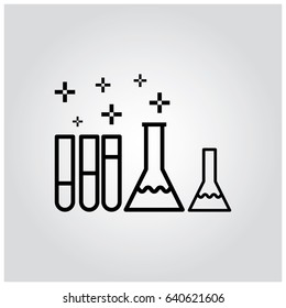 Line lab chemistry icon. Vector illustration.