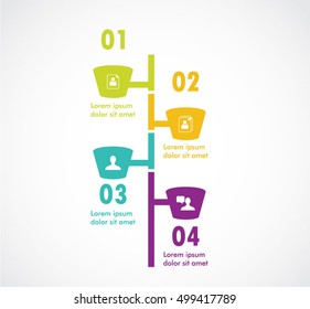 Line label list step of menu infographics elements for business company presentation.