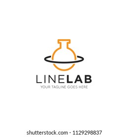 line laboratory tube for logo, icon, symbol