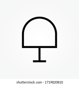 line lamp icon vector illustration