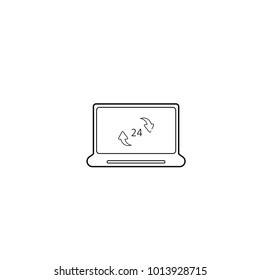Line Laptop Icon