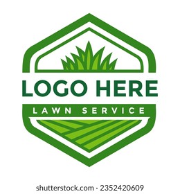  line lawn services logo design