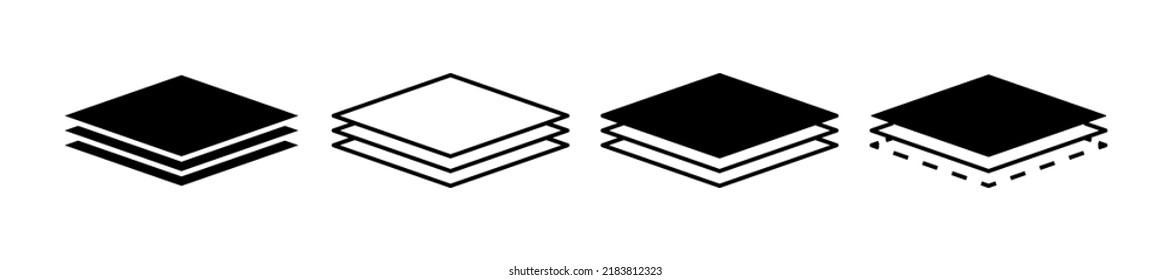 Icono de capa de línea, símbolo vectorial aislado