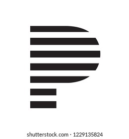 Line Layers P Letter Logo