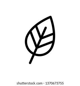 Line leaf icon logo
