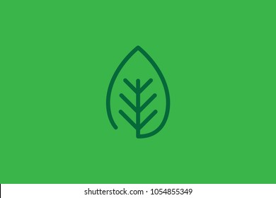 line leaf logo and icon Vector design Template. Vector Illustrator Eps10