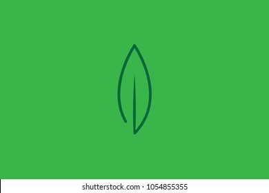 line leaf logo and icon Vector design Template. Vector Illustrator Eps10