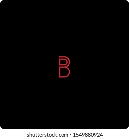 Line letter B logotype. Abstract moving airy logo icon design, ready symbol creative vector sign.