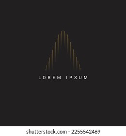 A Line letter book logo vector. Premium vector line emblem sign symbol mark logotype