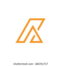 line letter A construction logo