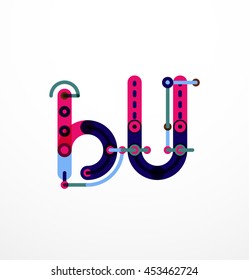 Line letter design. Logo concept