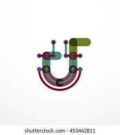 Line letter design. Logo concept