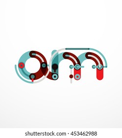 Line letter design. Logo concept