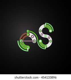 Line letter design. Logo concept