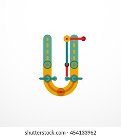 Line letter design. Logo concept