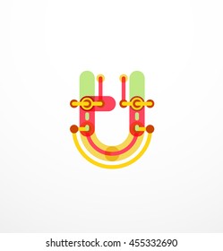 Linienschriftsentwurf. Logo-Konzept