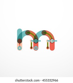 Line letter design. Logo concept