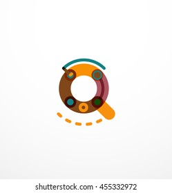 Line letter design. Logo concept
