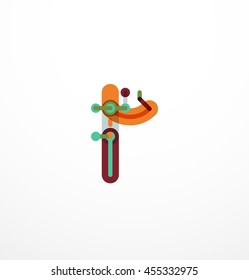 Design de letra de linha. Conceito de logotipo
