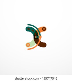Line letter design. Logo concept