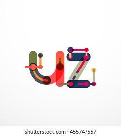 Line letter design. Logo concept