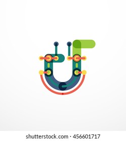 Line letter design. Logo concept