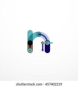Line letter design. Logo concept