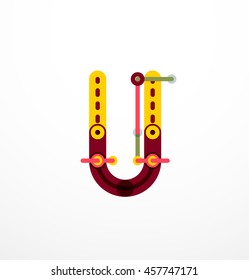 Line letter design. Logo concept