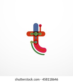 Line letter design. Logo concept