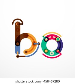 Line letter design. Logo concept