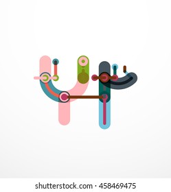 Diseño de letras de línea. Concepto de logotipo