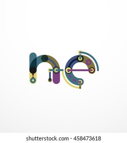 Line letter design. Logo concept