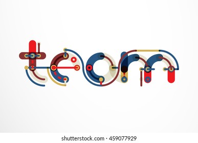 Line letter design. Logo concept