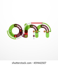 Line letter design. Logo concept