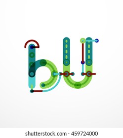 Line letter design. Logo concept