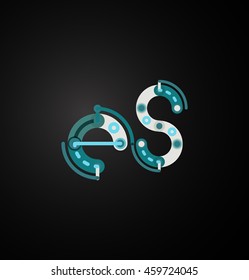 Line letter design. Logo concept