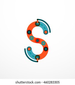 Line letter design. Logo concept