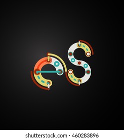 Line letter design. Logo concept