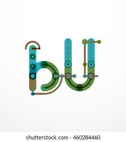 Line letter design. Logo concept