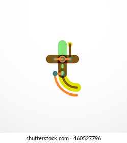 Line letter design. Logo concept