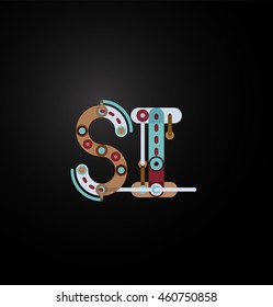 Diseño de letras de línea. Concepto de logotipo