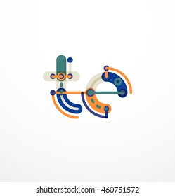 Line letter design. Logo concept