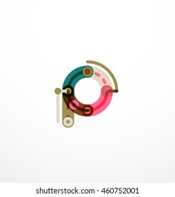 Line letter design. Logo concept