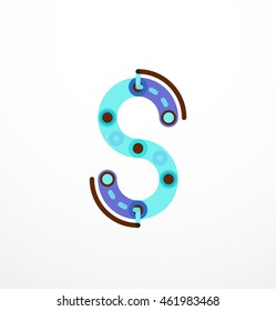 Line letter design. Logo concept