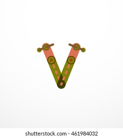 Line letter design. Logo concept