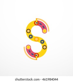 Line letter design. Logo concept