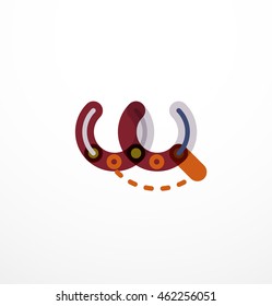 Line letter design. Logo concept