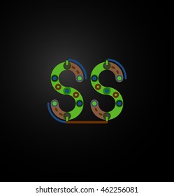 Line letter design. Logo concept