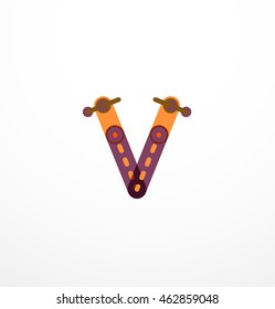 Line letter design. Logo concept